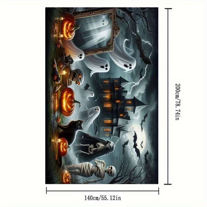 Halloween tablecloth decoration size Tablecloth 140cmx140cm