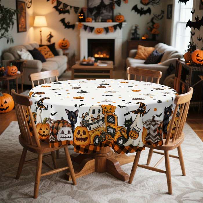 Halloween tablecloth decoration size Rectangle 60x120inch or 152x305cm