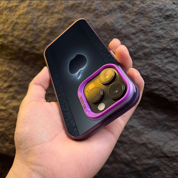 1Pc Mixed Color  For iPhone XR Black Apple Logo Phone Case
