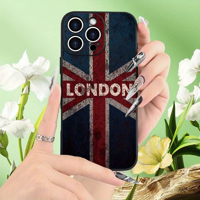 1Pc Black For iPhone XS Max UK Flag Phone Case