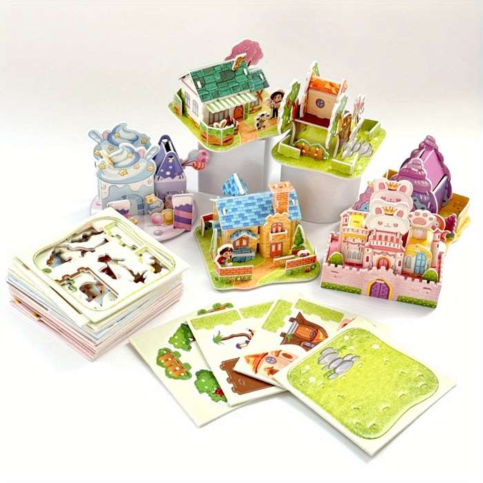 Building Toy Architectural Model Toy Set Model Random Style Quantity 4 Pcs