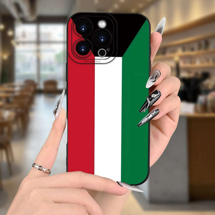 1Pc Black For iPhone 7 Plus 8 Plus Italian Flag Design Phone Case
