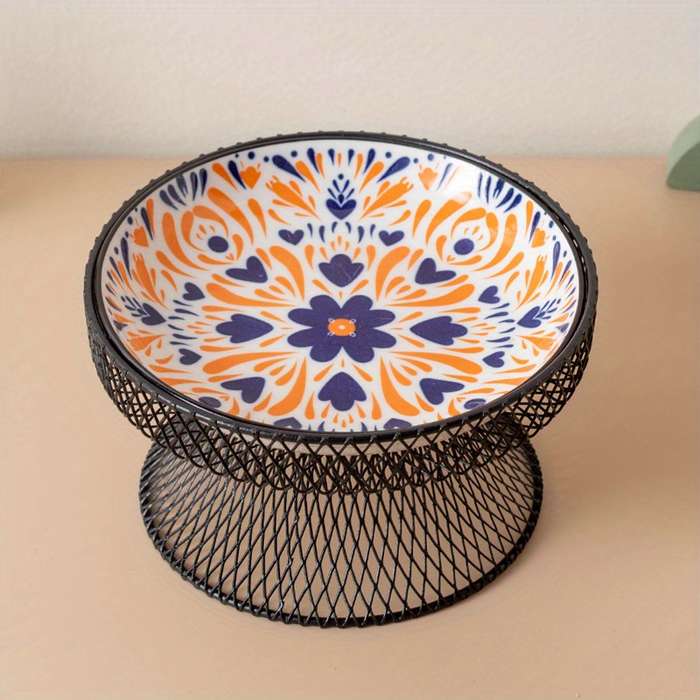 Pet Supplies Color Orange Bohemian Plate  Add   Grid Rack