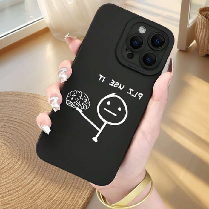 1Pc Black For iPhone Se 2020 Phone Case Phone Cover