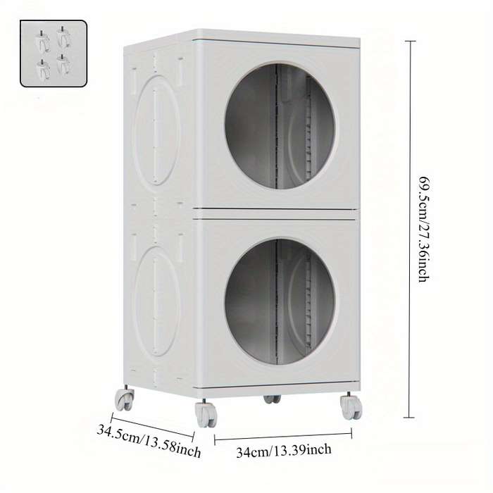 Storage And Organizationcolor White Size 2 Layer