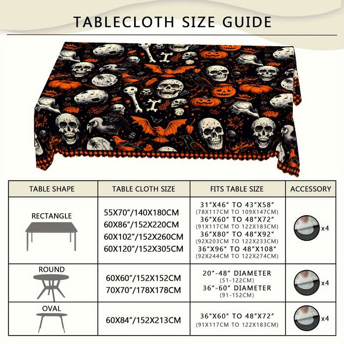 Halloween tablecloth decoration size Round 152.4152.4cm