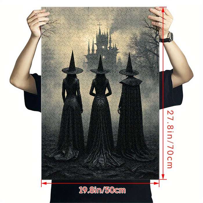 1000pcs Three Witches Paper Jigsaw Puzzle Large Jigsaw Puzzle Toy Adult Game Gift Fam