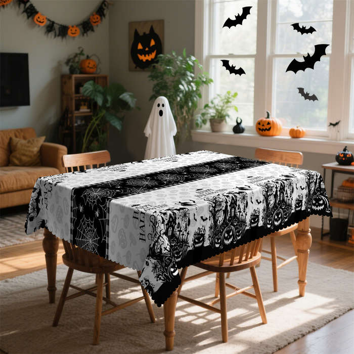 Halloween tablecloth decoration size Rectangle 60x120inch or 152x305cm
