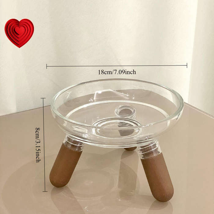 Pet Supplies Color Transparent Bowl  Add   Light Color Shelf  The Bowl Can Be Disassembled By Itself