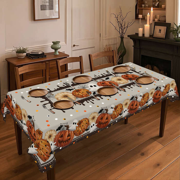 Halloween tablecloth decoration size Round 70in 180cm