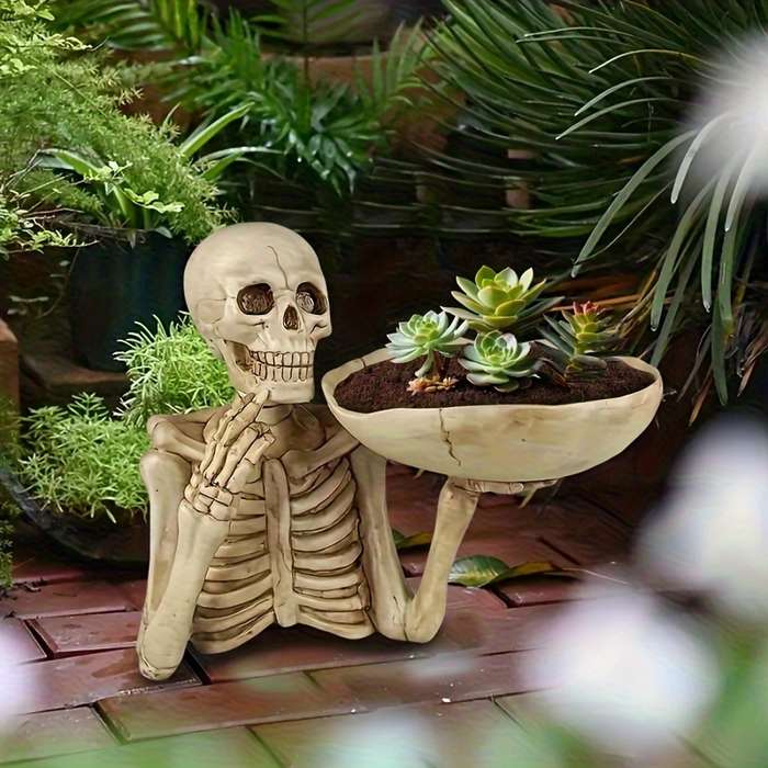 Halloween Decorations Color Skull Plate Ornament