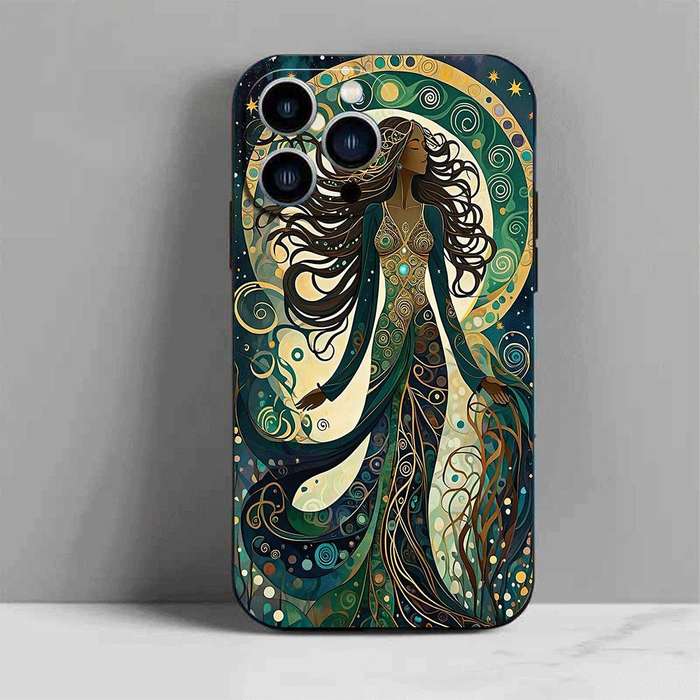 1Pc Black For iPhone 14 Pro Max African Style Phone Case