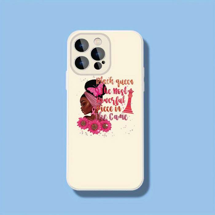 1Pc Ivory White For iPhone 11 Pro Max Black Queen Phone Case