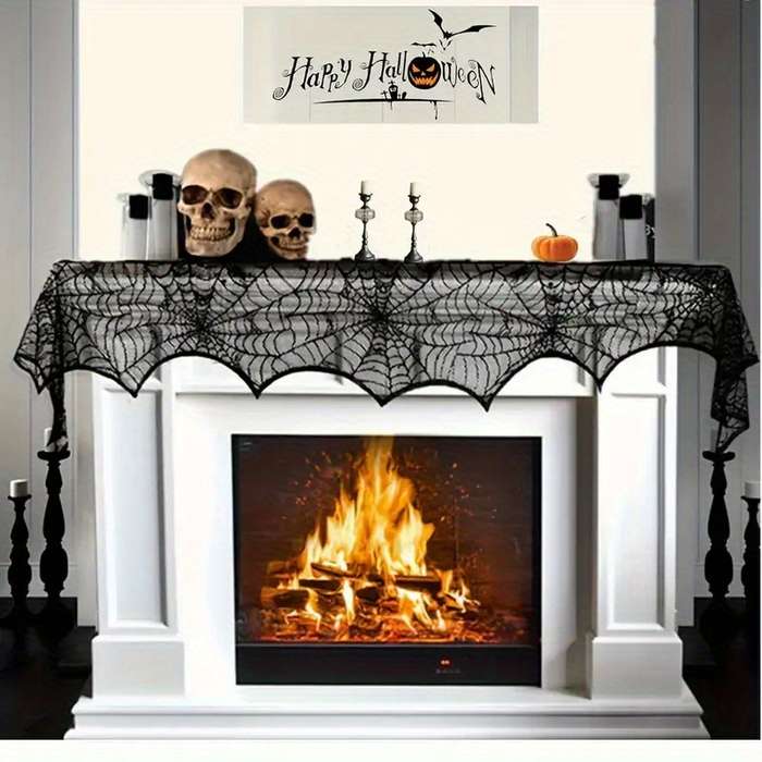 Halloween tablecloth decoration color Black Quantity 22pcs