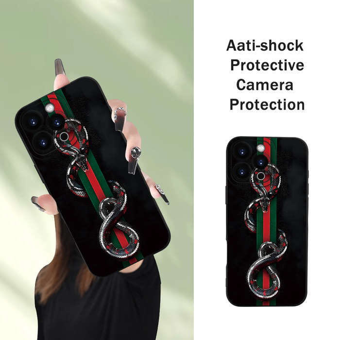 1Pc Black For iPhone 15 Plus Trendy And Stylish Phone Case