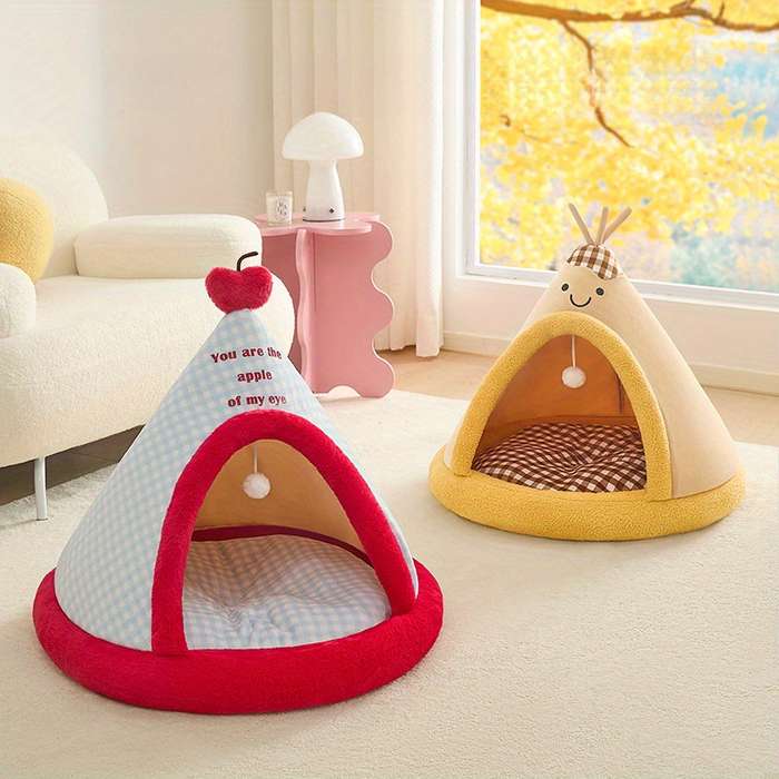 Pet supplies color Warm apple tent size Size  M   50x 50cm