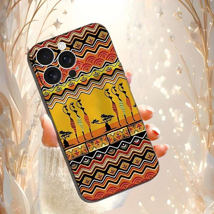 1Pc Black For iPhone XR Stylish African Phone Case