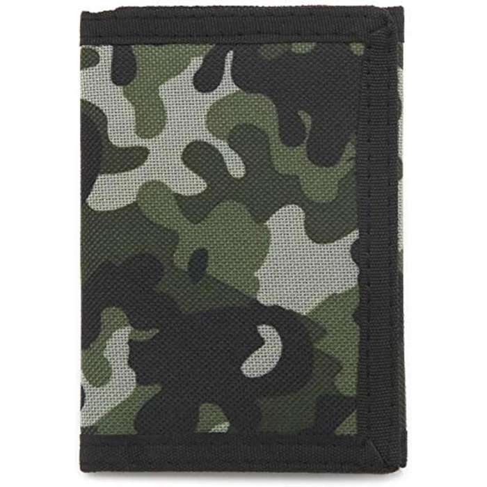 1pc Camouflage Trifold Canvas Coin Purse Wallet For Boys And Girls Birthday Gifts