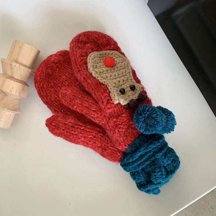 Winter Gloves Color Light Grey Size One To Size