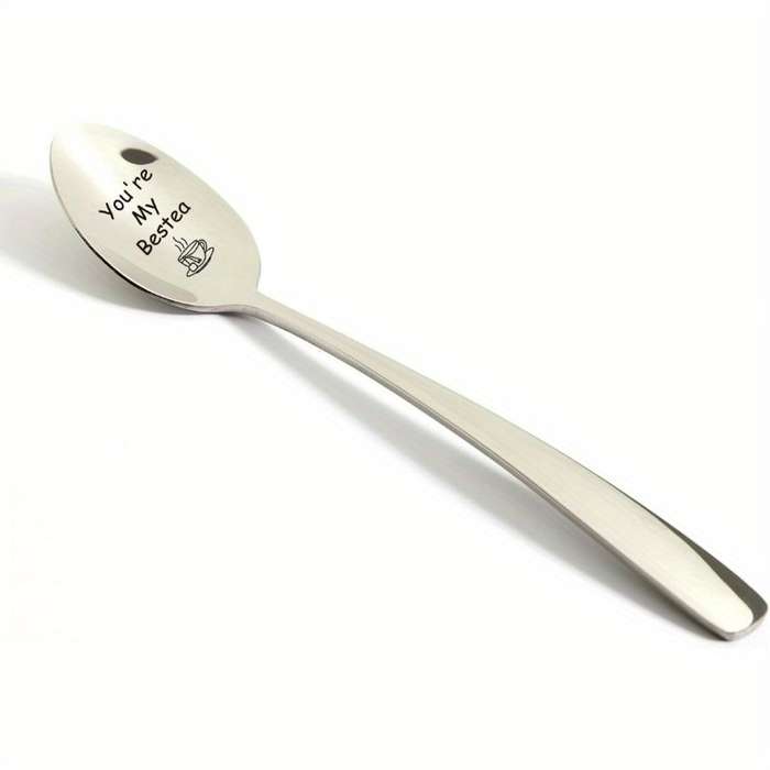 1pc Friendship Gift For Women Friends Gift You're My Spoon Engraved Stainless Steel Tea Love