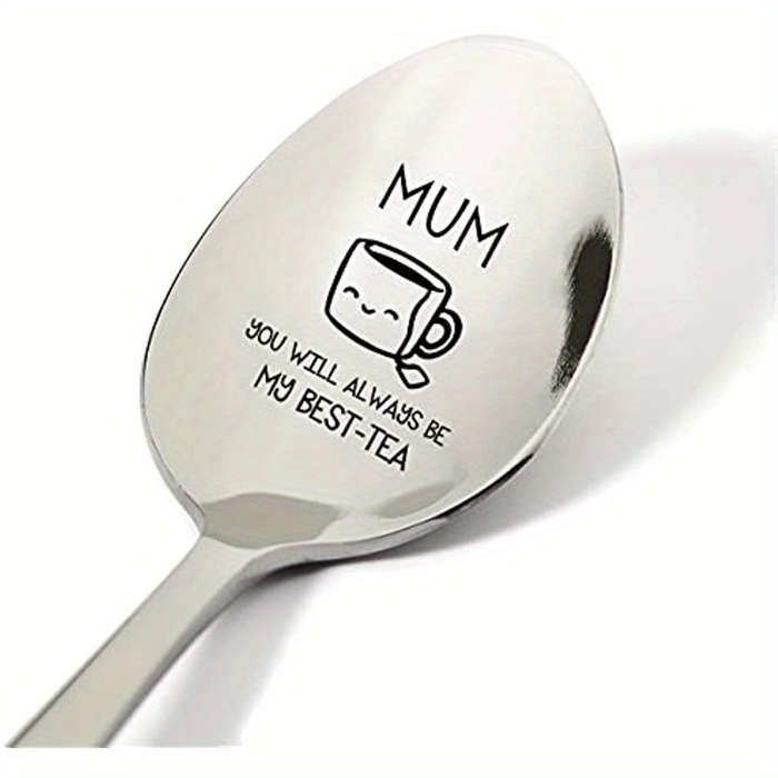 1pc Spoon Mom Gifts From Daughter Son Funny Mum You Will Always Be My Best Tea Spoon Engrave