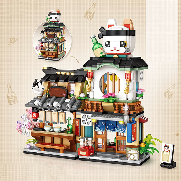 Building Toy Architectural Model Toy Set Style Restaurant