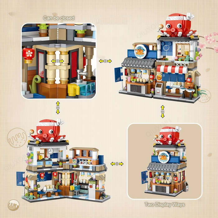 Building Toy Architectural Model Toy Set Style Restaurant