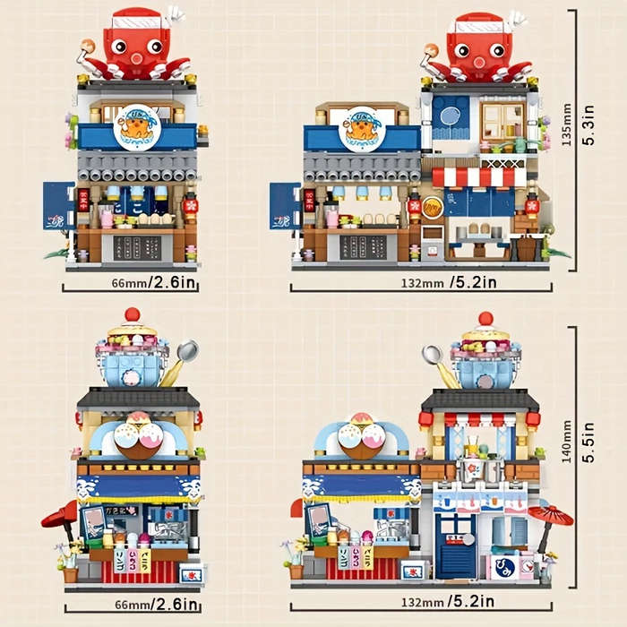 Building Toy Architectural Model Toy Set Style Restaurant