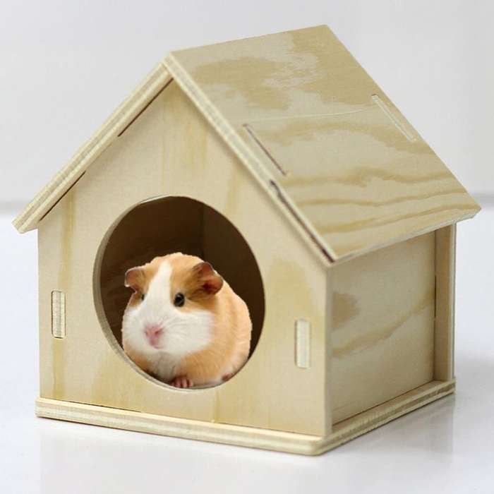 Pet Supplies Color Wooden Hawaiian Villa
