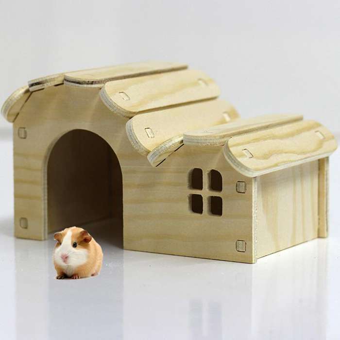 Pet Supplies Color Wooden Hawaiian Villa