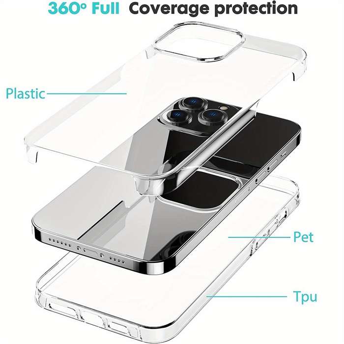 1pc For iPhone 15 Pro Max Full Body Protective Case