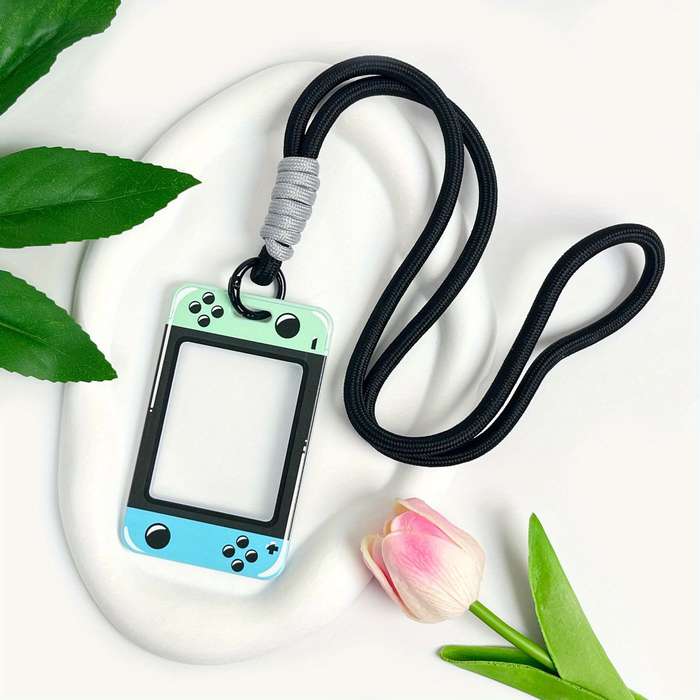 1pc Trendy Transparent Card Holder with Secure Snap Closure Perfect for School IDs Game Cards