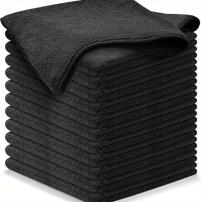 12 Pack Super-Absorbent Microfiber Cleaning Towels Scratch-Free Fast-Drying Dishwashing Clot