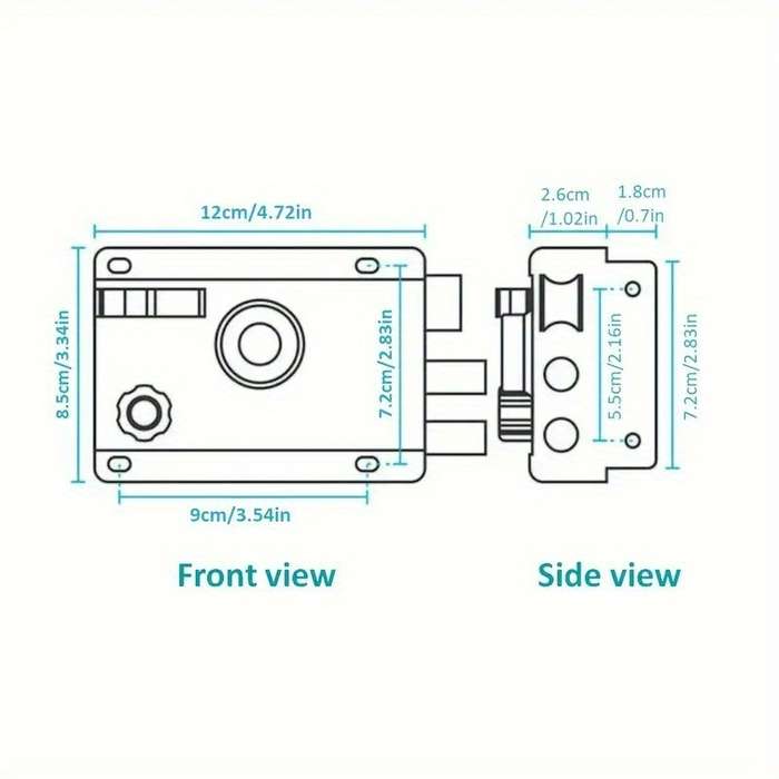 Lock Color Zinc Head Left Open With Edge 1Pc