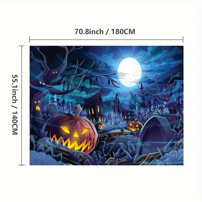 Halloween tablecloth decoration size 90x140cm or 35.4x55.1inch