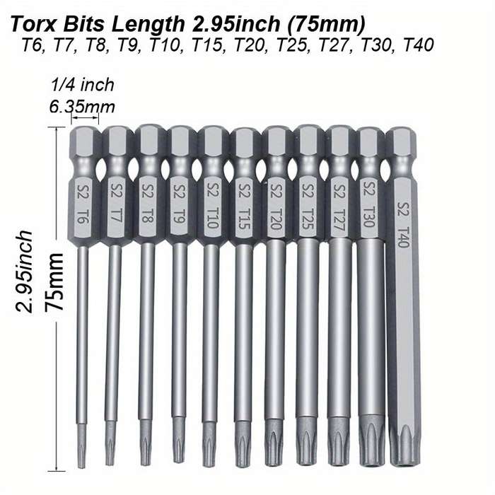 Screwdriver Bit Tool Set Model 100Mm 11Pcs