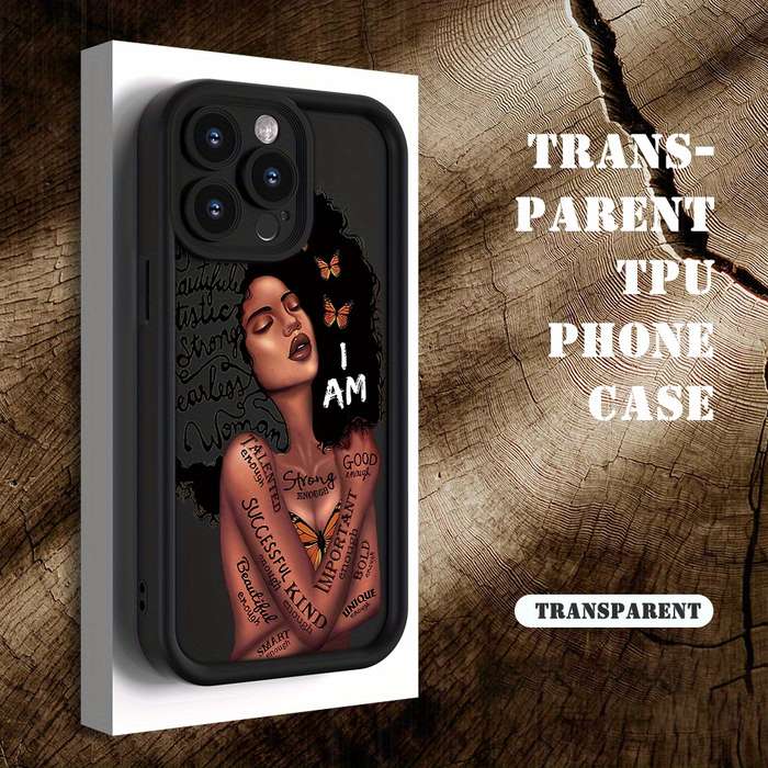 1Pc Black For iPhone 11 Pro African Woman Phone Case