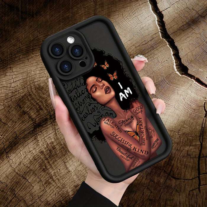 1Pc Black For iPhone 11 Pro African Woman Phone Case