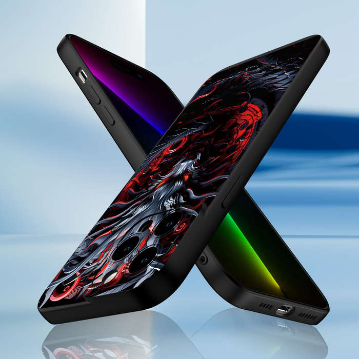1Pc Black For iPhone X XS Creative Design Dragon Phone Case