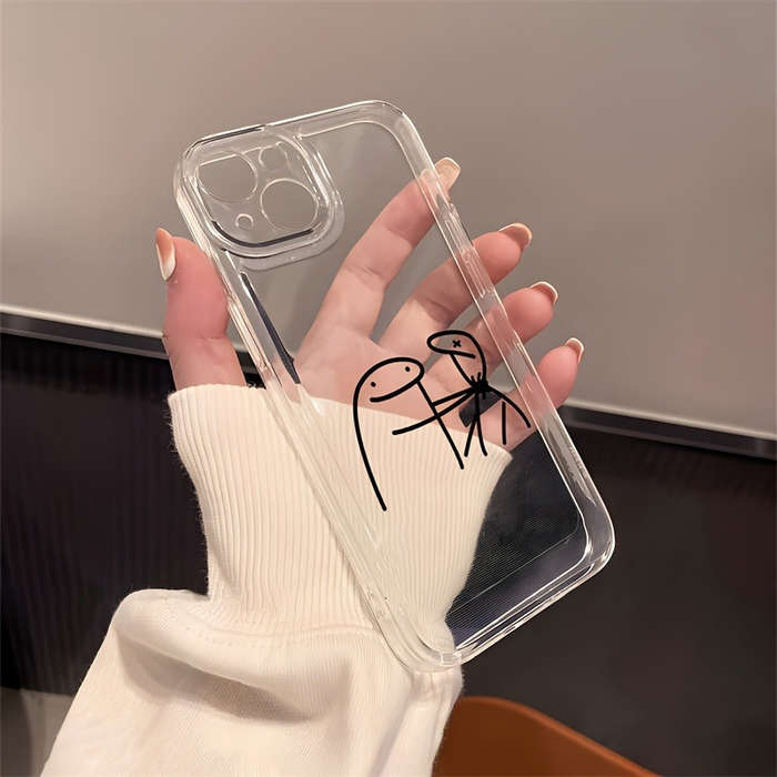 1Pc Transparent For iPhone Xr Phone Case Phone Cover
