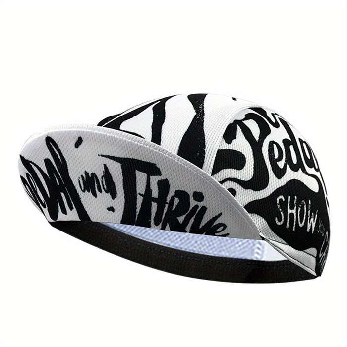 1pc Quick-Dry Breathable Cycling Cap with Yellow Crown Print Polyester Sun Protection Outdoor Ha