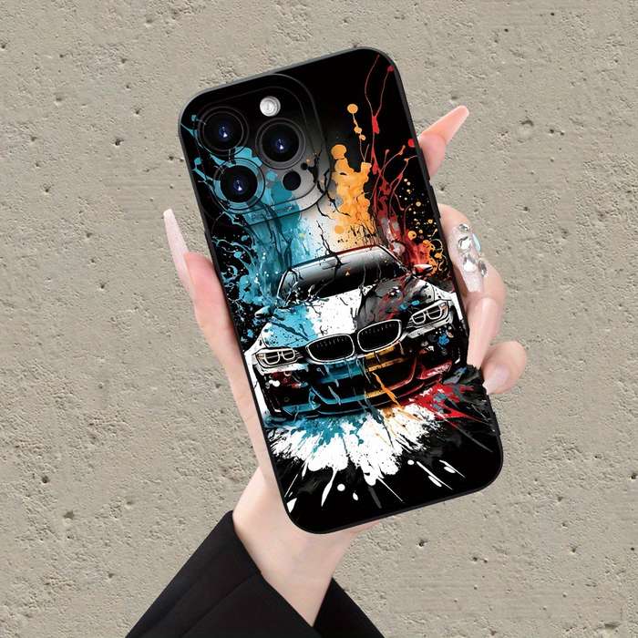 1Pc Mixed Color  For iPhone 7 8 SE2 SE3 Cool Car Pattern Phone Case