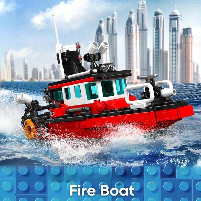 3D Jigsaw Puzzle Model Ship Style City Fire Boat