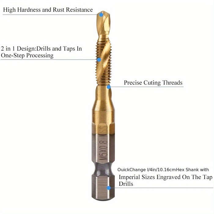 Screwdriver Bit Tool Set Color 6Pcs Purple