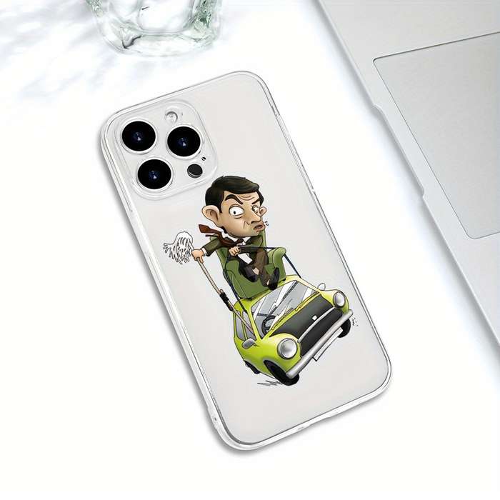 1Pc Transparent For iPhone 13 Pro Mr Humorous Car Phone Case