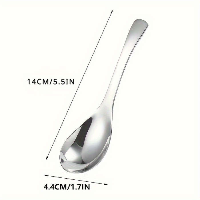 6pcs Heavy Duty Stainless Steel Spoon Set Classic Design Dishwasher Washable Easy To Clean