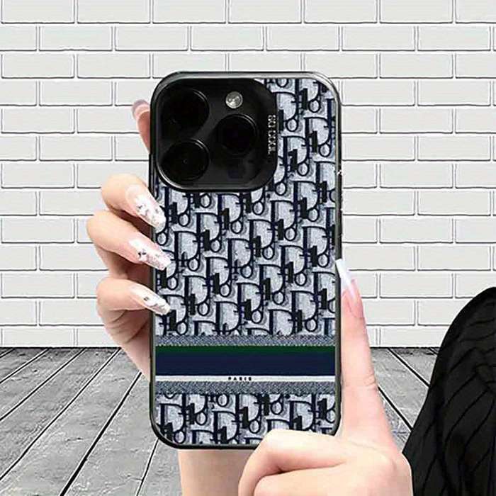 1Pc Mixed Color  For iPhone 16 Pro Max Retro D1O Letters Phone Case
