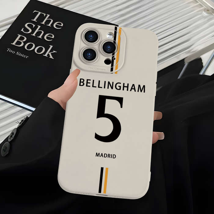 1Pc Ivory White For iPhone 14 Number 5 Pattern Phone Case