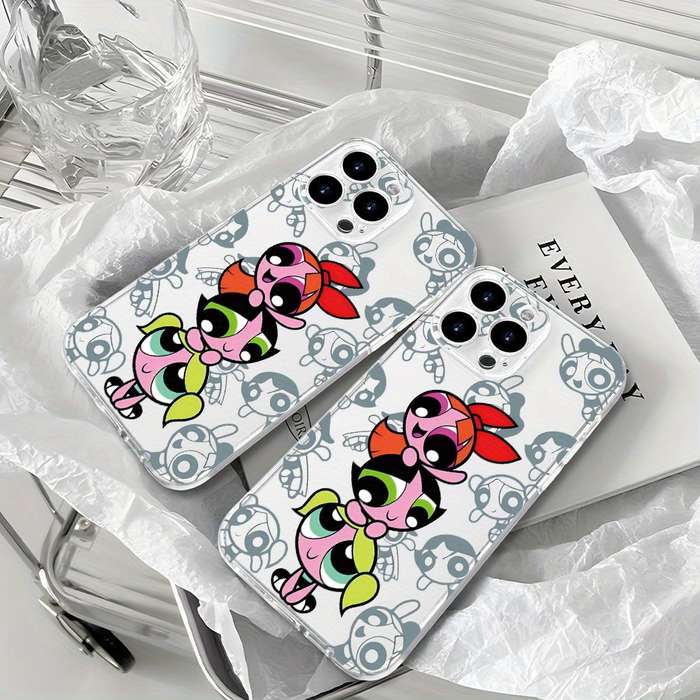 1Pc Transparent For iPhone 7 8 SE2 SE3 Three Cute Little Girls Phone Case