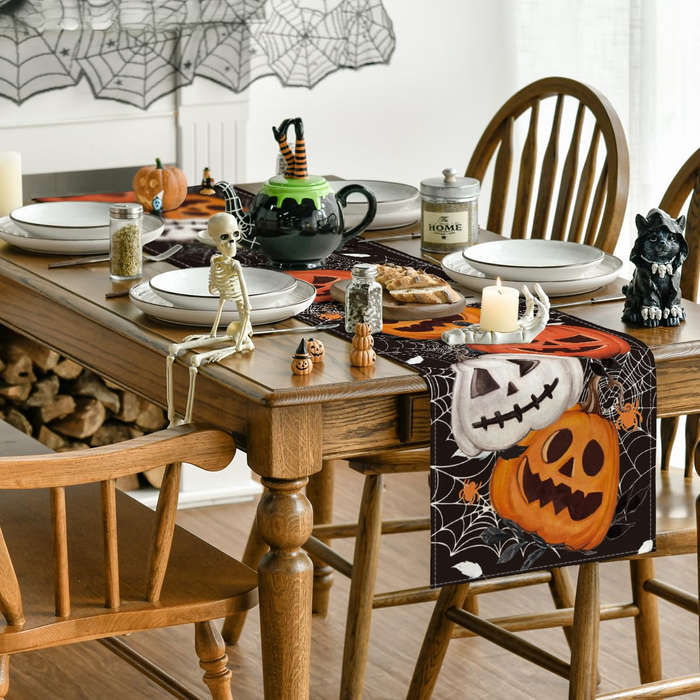 Halloween tablecloth decoration color Black Model 33 x 120cm